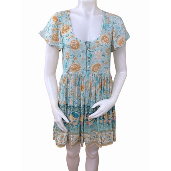 Spell & the Gypsy Collective Dresses & Skirts - Spell & The Gypsy Collective Seashell Mini Dress in Seafoam Size XS